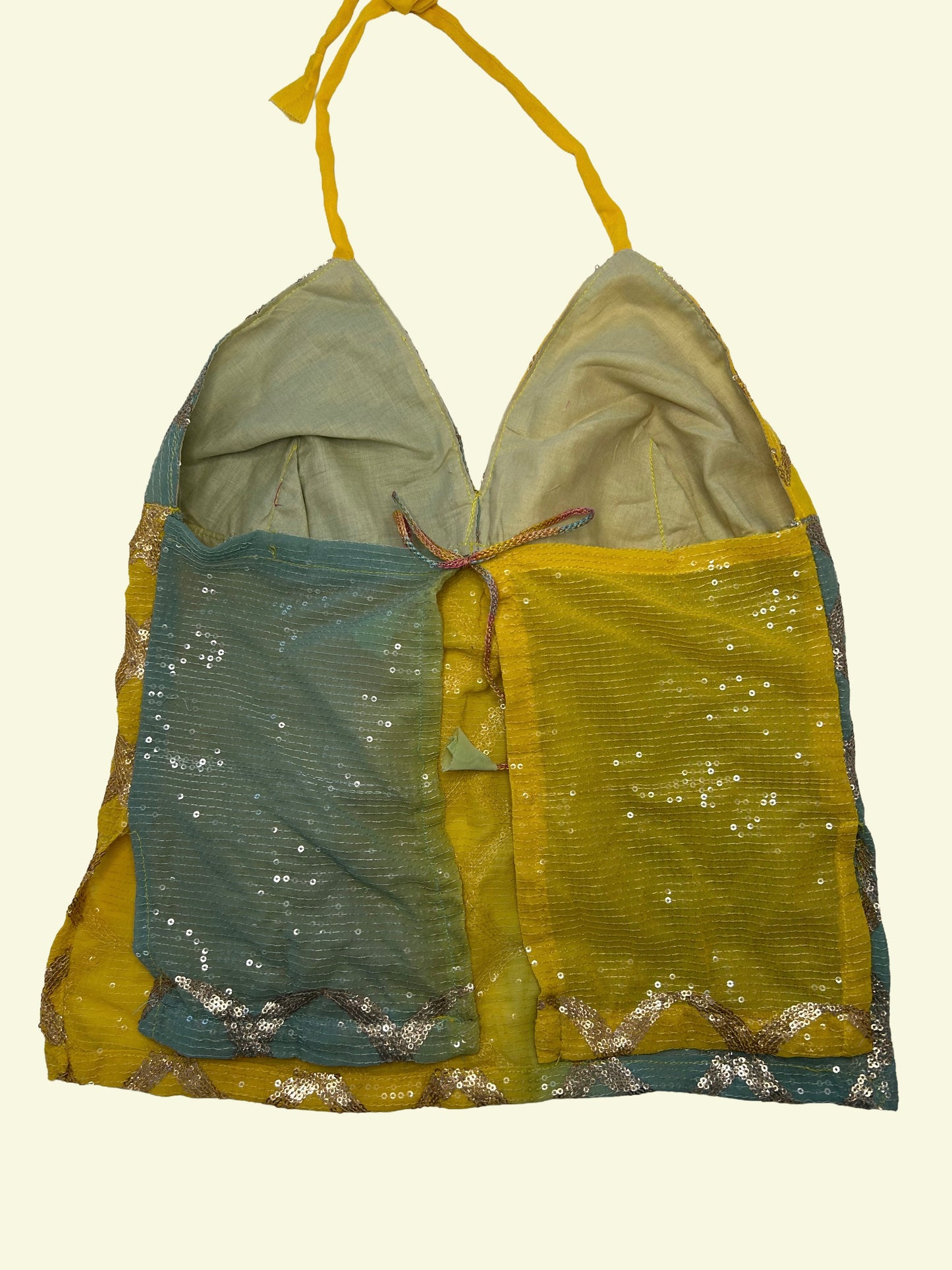 Sequin halter neck