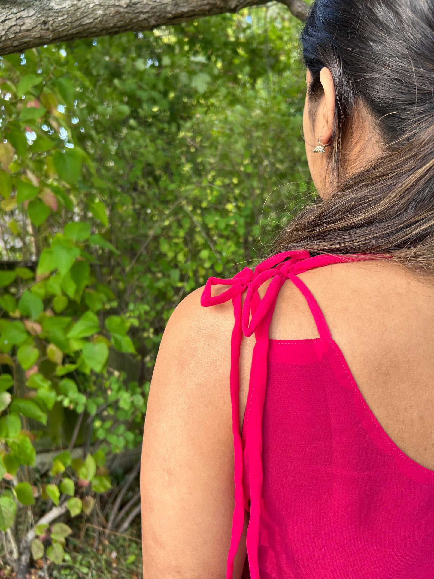 Pink Kurta Top with Sequin Detail