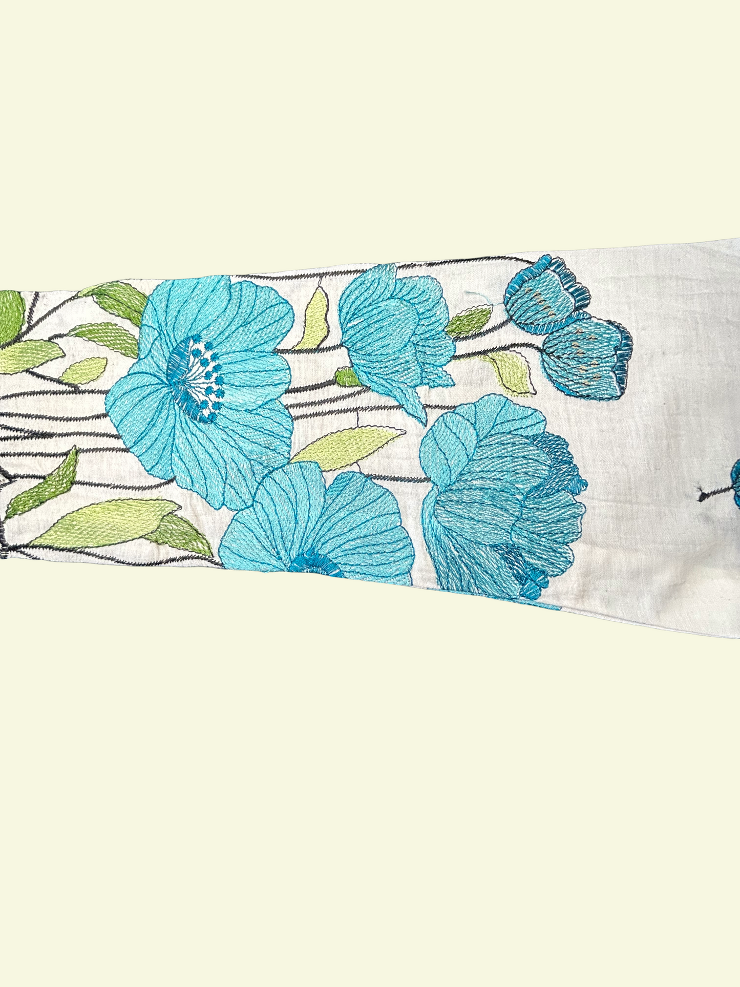 Blue cotton crop top