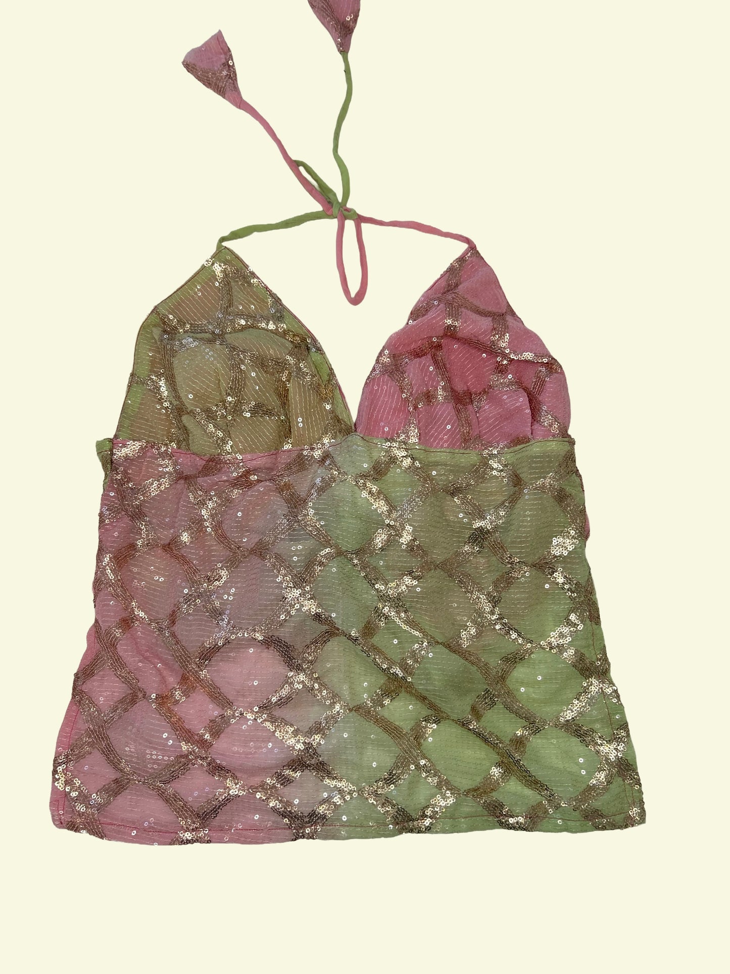 Sequin halter neck