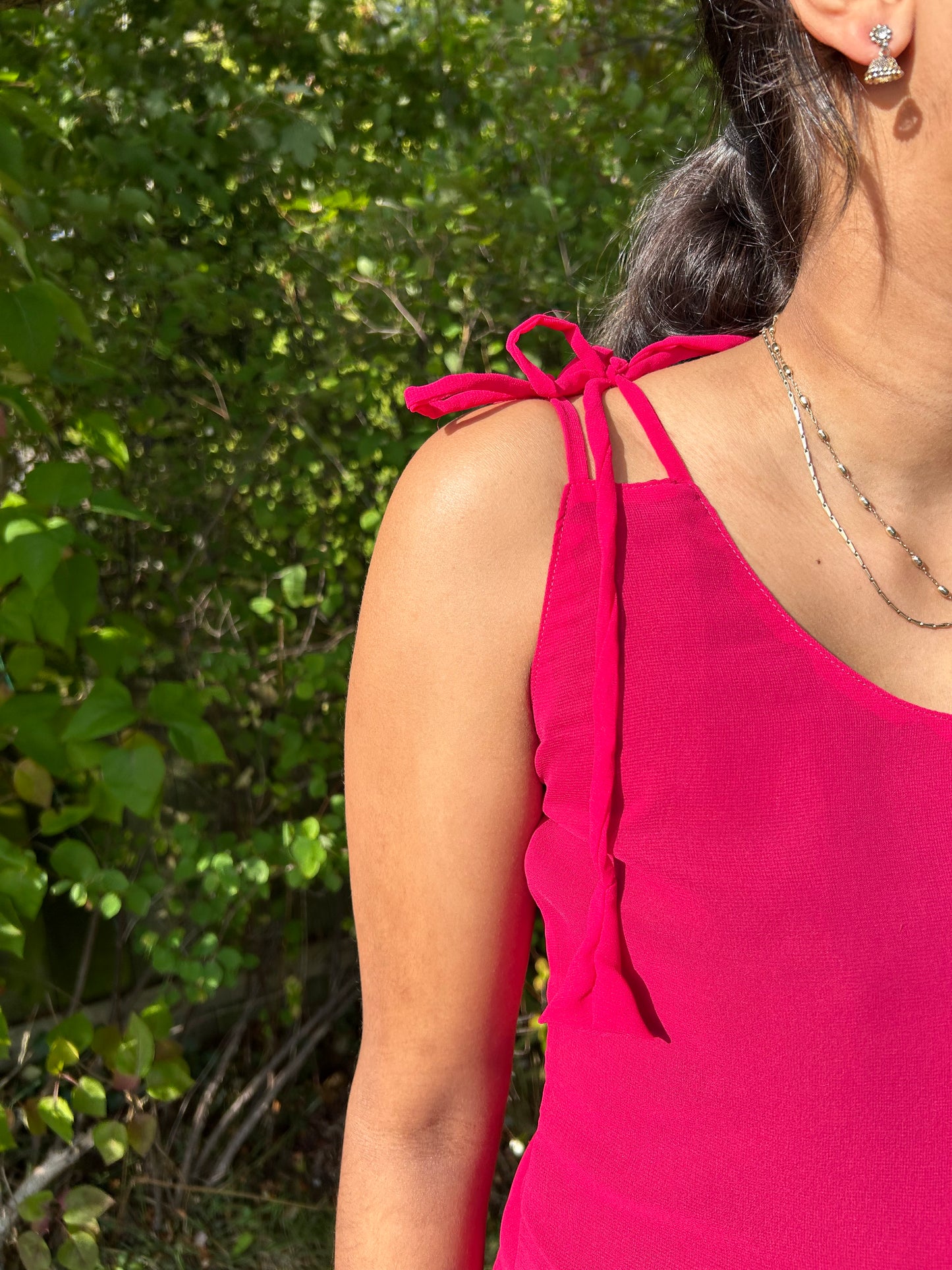 Pink Kurta Top with Sequin Detail