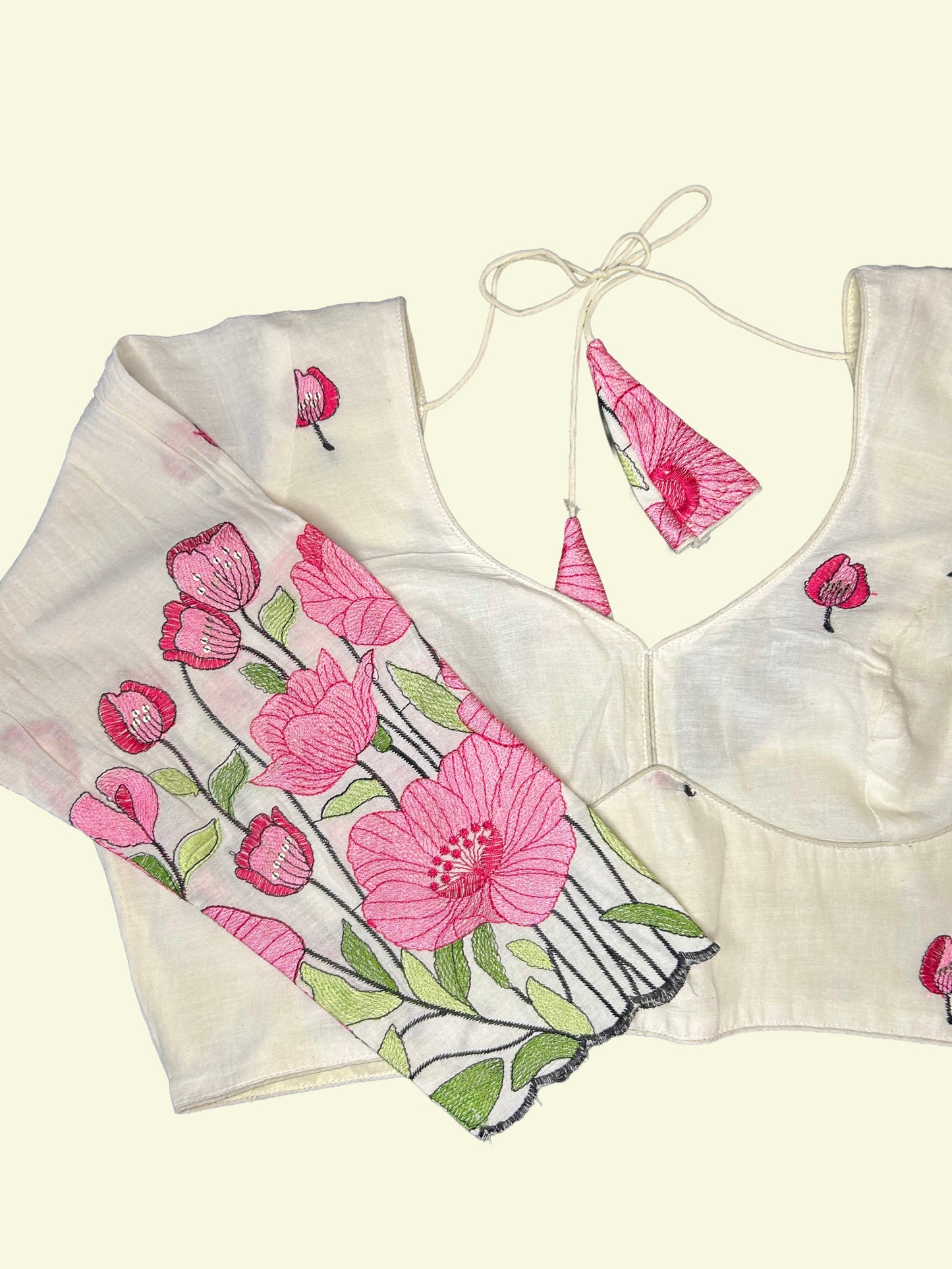 Pink Cotton Crop Top