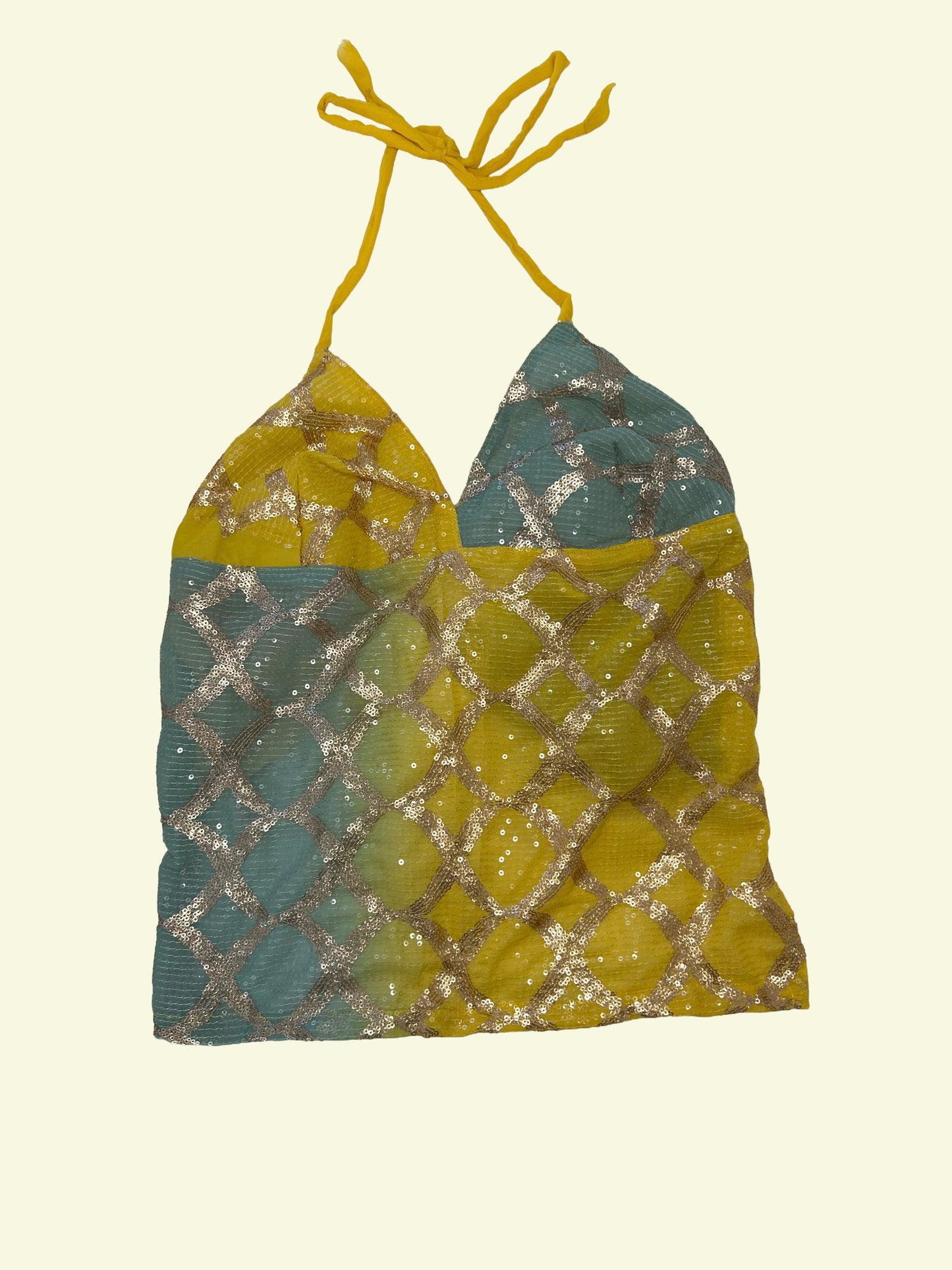Sequin halter neck