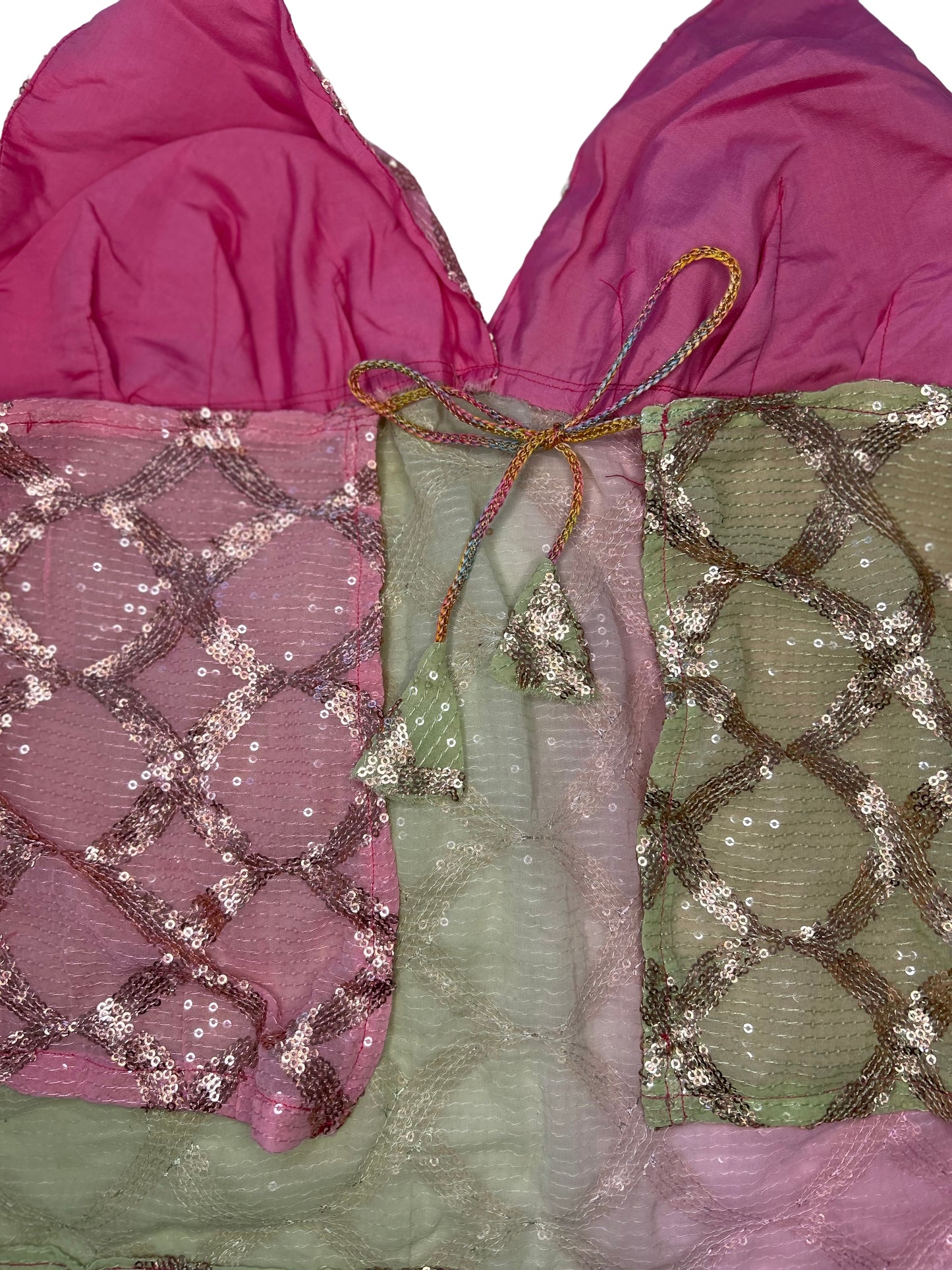 Sequin halter neck
