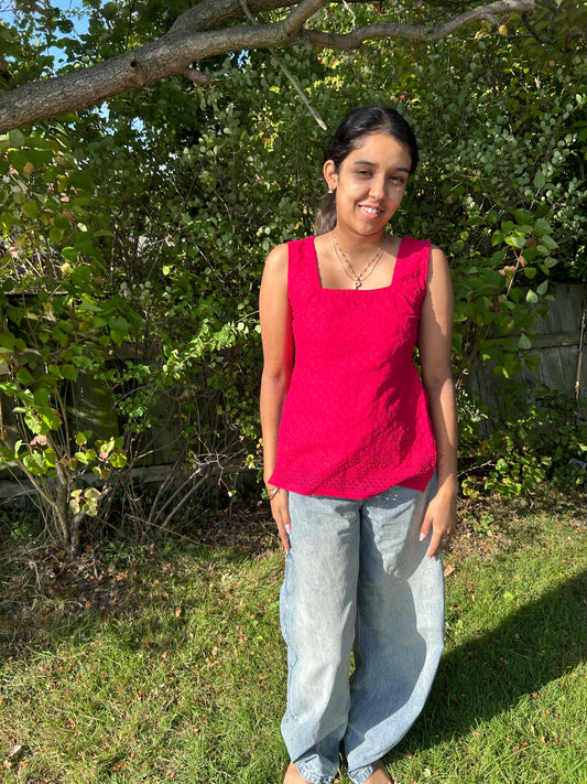 Chikankari cotton top